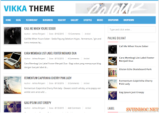 Template Blogspot Vikka Theme chuẩn seo,load nhanh