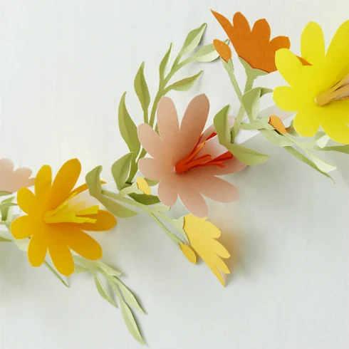 Papercut Floral Garland