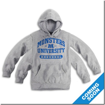 Monster University Official Clothing - Grey hoodie with 4 Arms