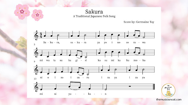 Sakura - A Traditional Japanese Folk Song (lyrics and score)