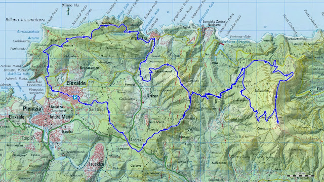 Mapa Ruta Jata en Mountain Bike MTB