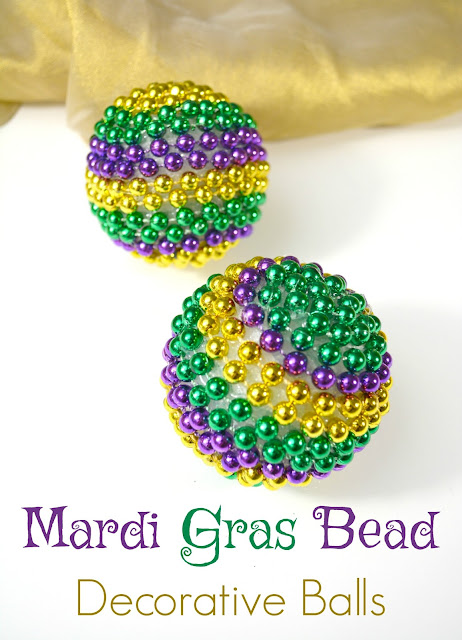 Mardi Gras Bead Decorative Balls
