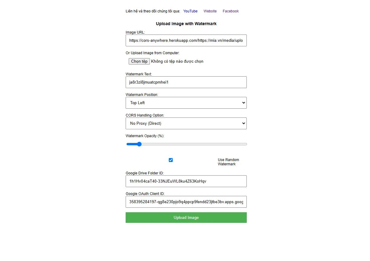 Vị trí watermark trên hình ảnh