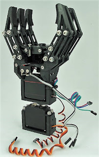 Garra robótica con dos servo motores RC, con dos grados de libertad