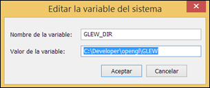 GLEW_DIR variable de sistema