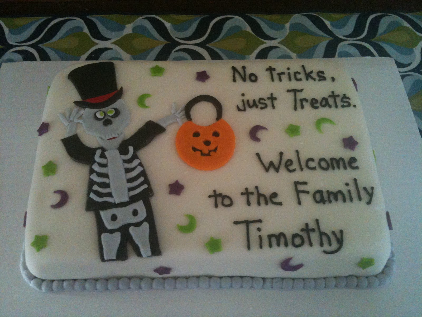 halloween wedding cake toppers Halloween/Adoption Cake