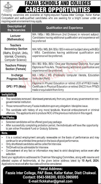 Find your jobs through the advertisement Join PAF Online Registration 2024.