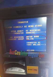 cara transfer dari atm mandiri