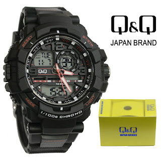 Jam Tangan Pria QQ Original dual time