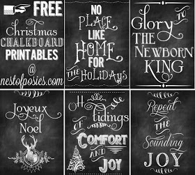 Holiday and Christmas Chalkboard Subway Art