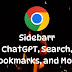 Sidebarr - ChatGPT, Bookmarks, Apps and More