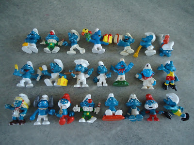 MEGA LOT 22 SMURF FIGURES/FIGURINES BY PEYO SCHLEICH ORIGINAL WITH MARKINGS