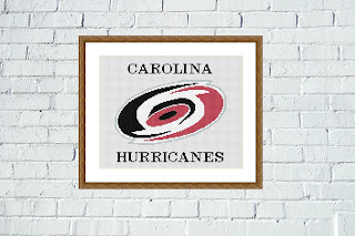 Carolina Hurricanes logo cross stitch pattern - Tango Stitch