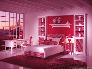 Model Desain Kamar Tidur  Anak Cat Warna Pink