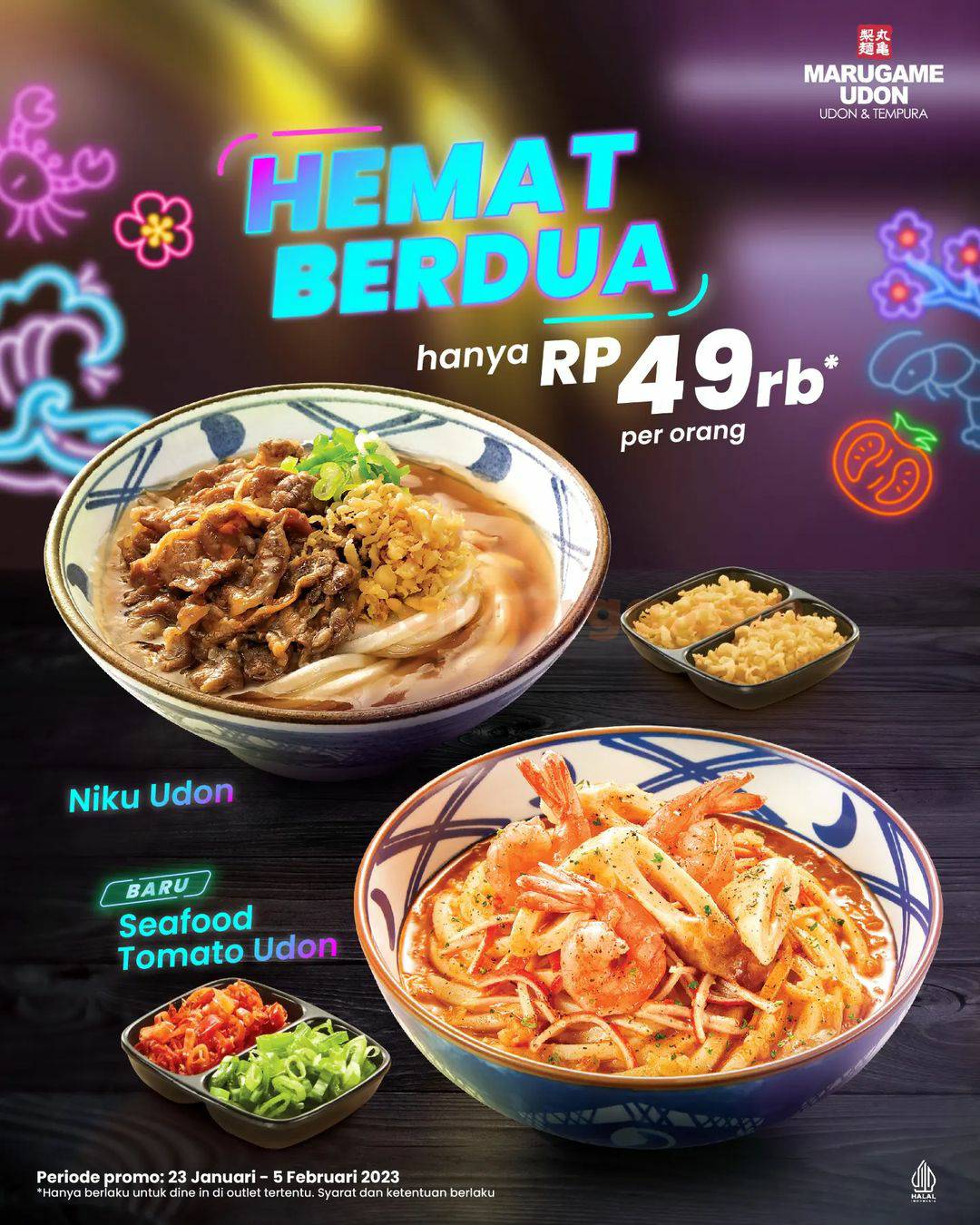 Promo MARUGAME UDON Paket HEMAT BERDUA cuma 49ribu-an