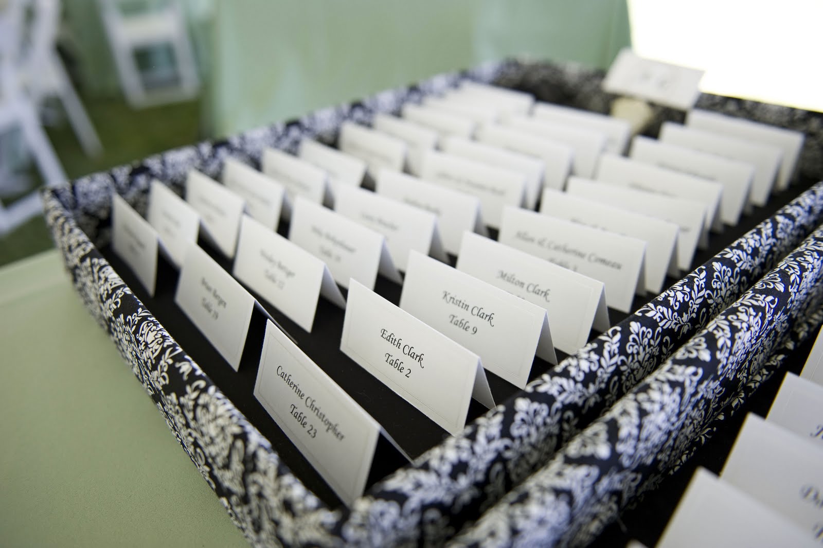 black and white centerpieces