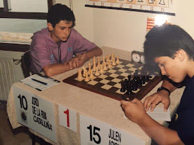 Campeonato Infantil de España 1989, partida de ajedrez De la Riva-Arizmendi