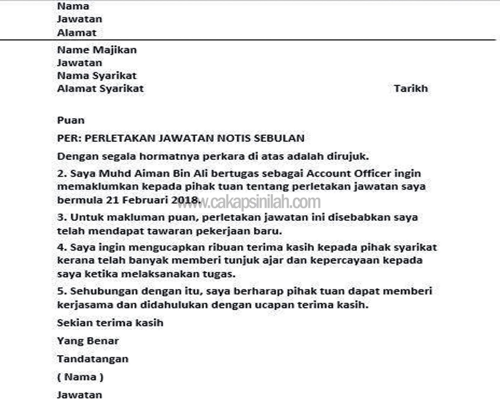 Cara Cara Buat Surat Berhenti Kerja