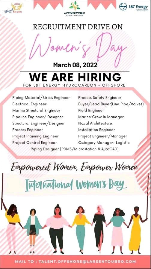 Job Availables,L&T Energy Job Vacancy For  Process Engineer/ Stress Engineer/  Marine Structural Engineer/ Electrical Engineer/ Field Engineer/ Pipeline Engineer/ Structural Engineer/ Project Control Engineer/ Installation Engineer/ Piping Designer