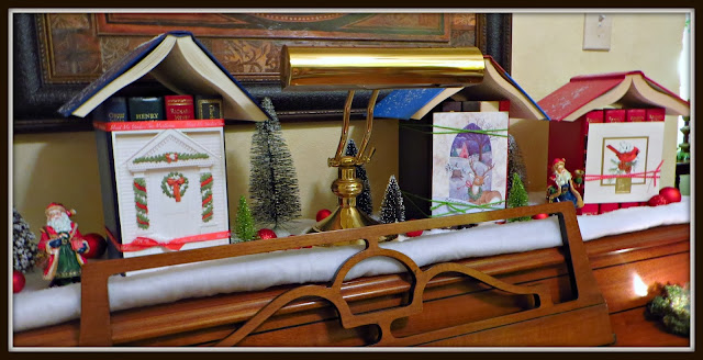 Christmas Village, book crafts, Christmas DIY