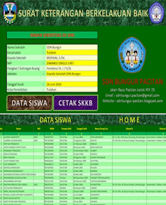 Aplikasi Cetak Surat Keterangan Kelakuan Baik ( SKKB ) oleh Sekolah