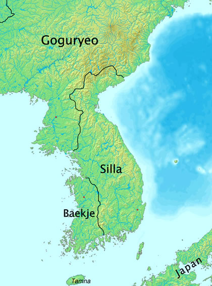 Silla Dynasty Map