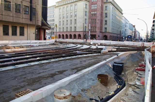 Baustelle Invalidenstraße, Gleisarbeiten, 10115 Berlin, 09.03.2014