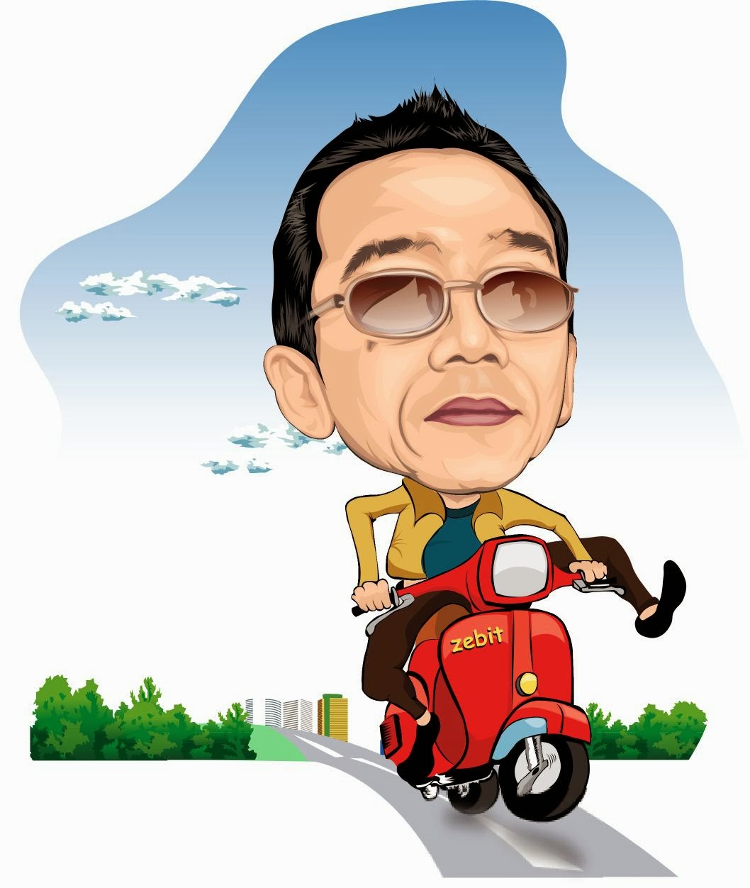 Gambar Kartun Lucu Naik Vespa Lucu Eh