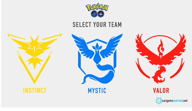 cara memilih tim di pokemon go