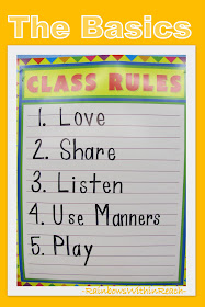 Photo of: Preschool Poster of Class Rules: the Basics