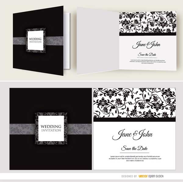 black-wedding-cards