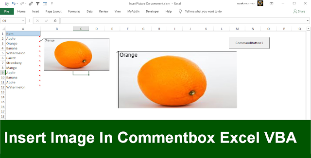 How to Insert Image In Commentbox Excel VBA