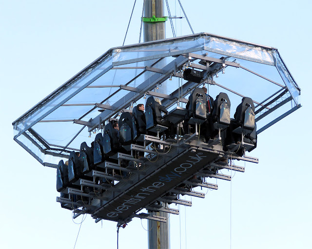 Dining suspended 25 meters in the air, Upper Ground, South Bank, London