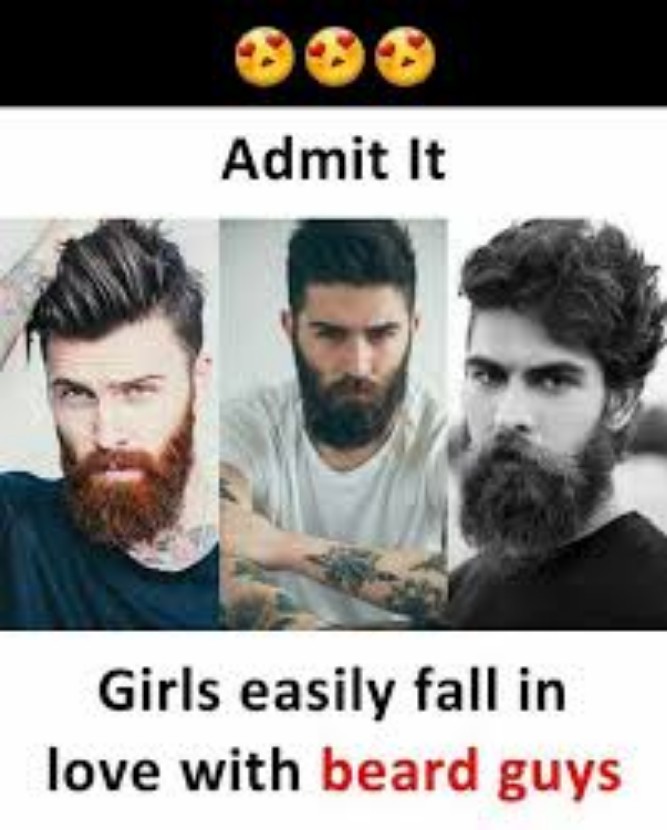 Girls easily fall in love with beard guys! - funny memes pictures, photos, images, pics, captions, jokes, quotes, wishes, quotes, sms, status, messages, wallpapers.