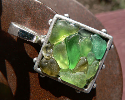  Glass Rings on Decided To Fill Some Bezel Frames With Bits Of Sea Glass Like This