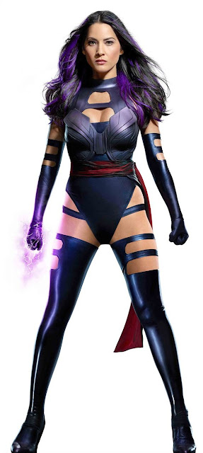 Olivia Munn's legs in her sexy Psylocke X-Men costume