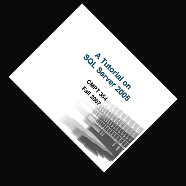 SQL server Tutorial 2005