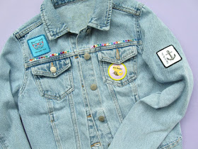 Customising a denim jacket with printed patches