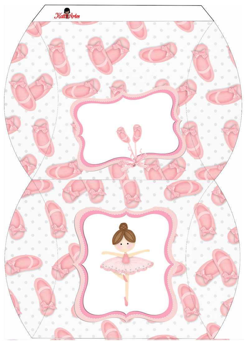 Ballet: Caja Almohada para Imprimir Gratis