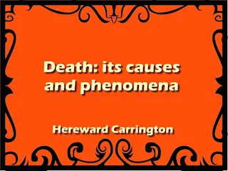 Death: its causes and phenomena
