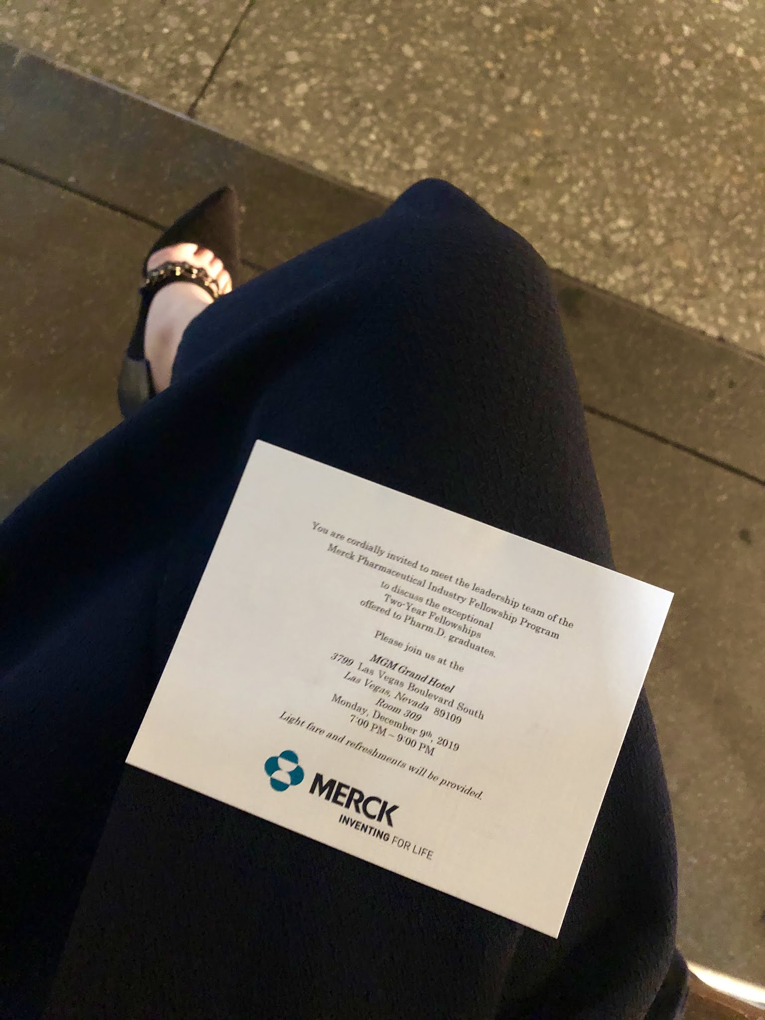 Adrienne Nguyen, PharmD - PharmD Fellowship Reception Invitation to Merck in Collaboration with Rutgers University at the MGM Grand in Las Vegas, Nevada