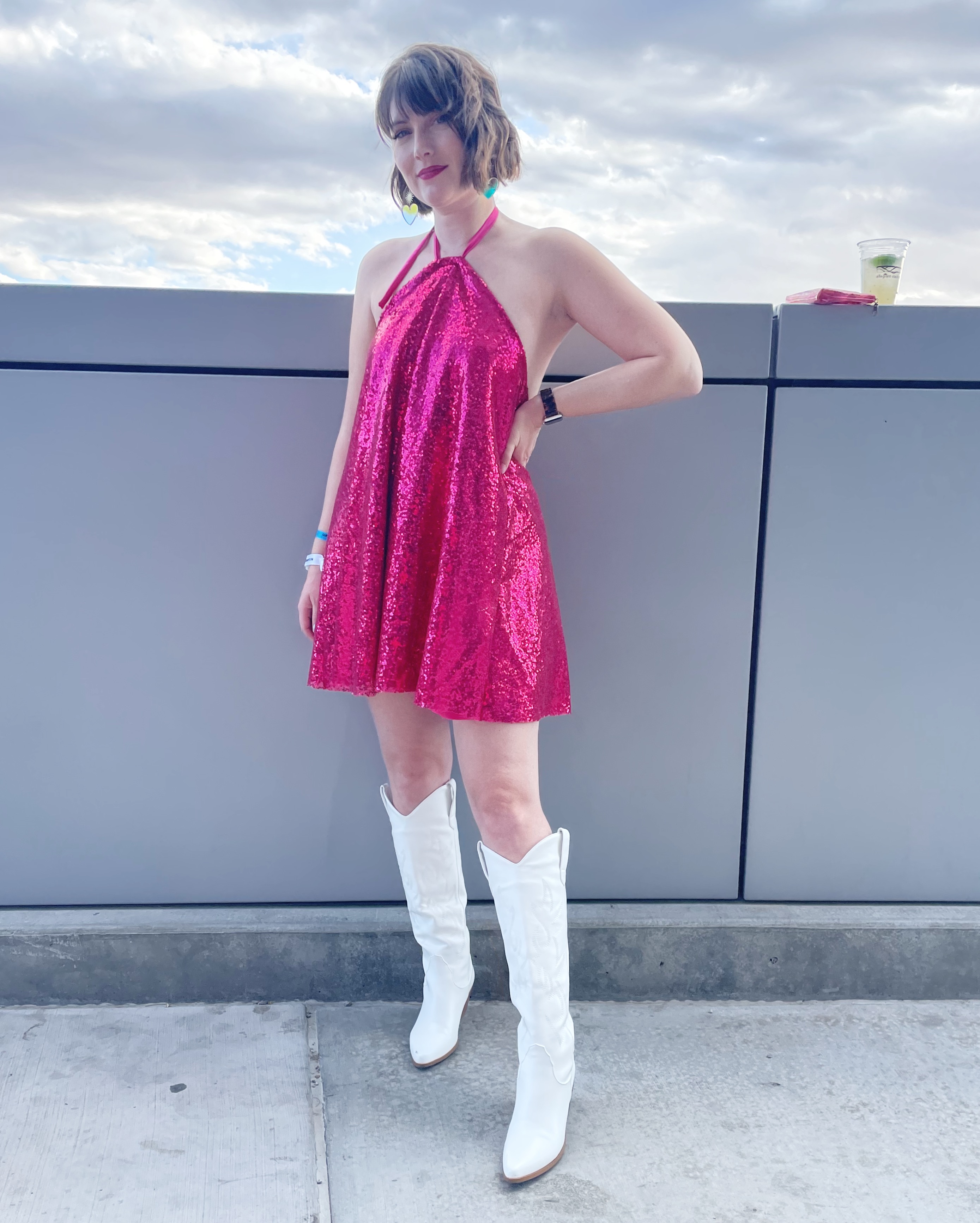 My Taylor Swift Eras Tour Outfit: Pink Sequin Dress