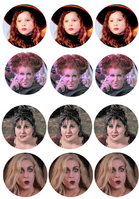 Hocus Pocus cupcake toppers