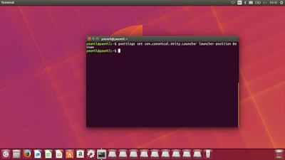 Cara Memindahkan Launcher Ubuntu ke Bawah Cara Memindahkan Launcher Ubuntu ke Bawah