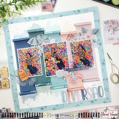 scrapbook scrap scrapbooking layout 12x12 sketche craft arte artesanal página decorada meus momentos my memories crafts