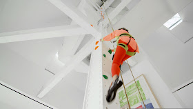 Person on the climbing wall