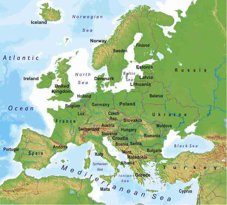 map of europe travel