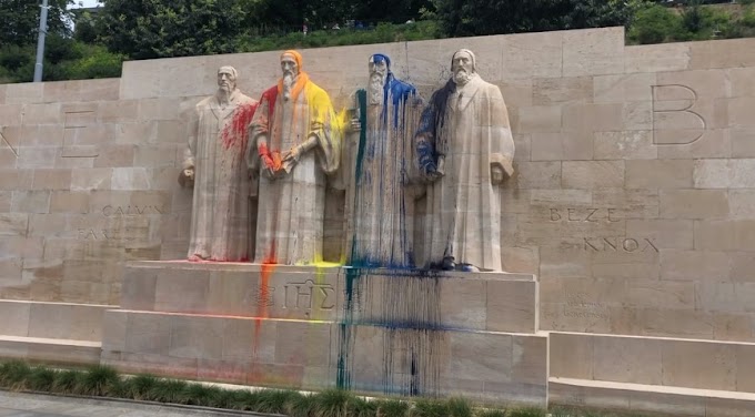 Monumento da Reforma é vandalizado por LGBTs