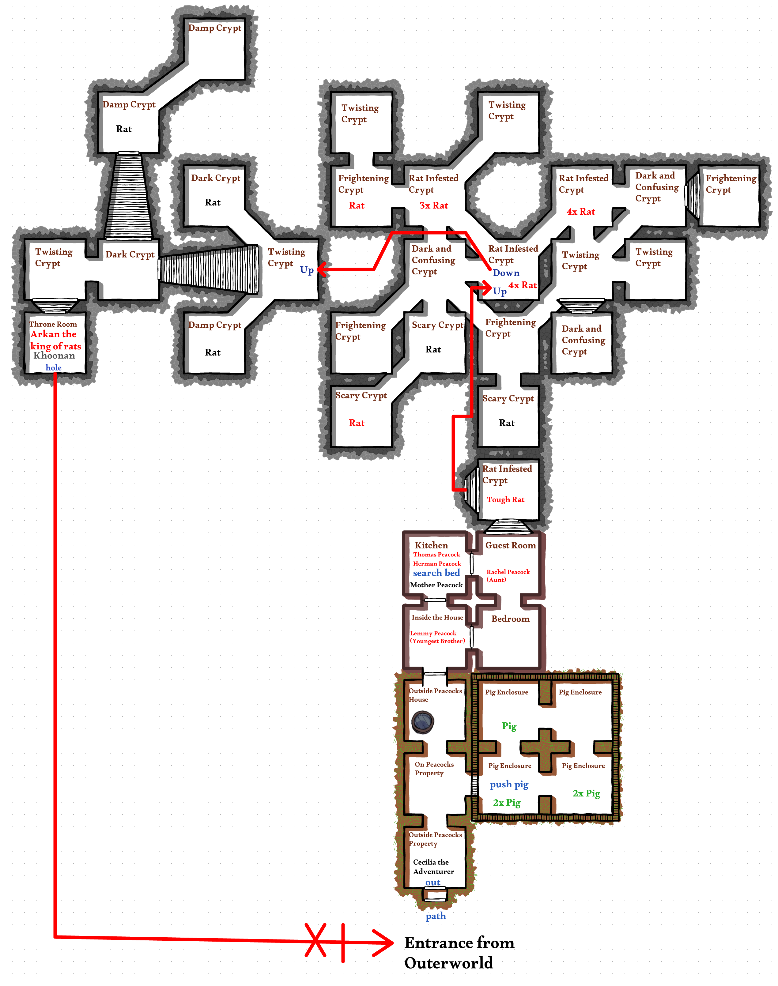 Map of Peacock's Farm