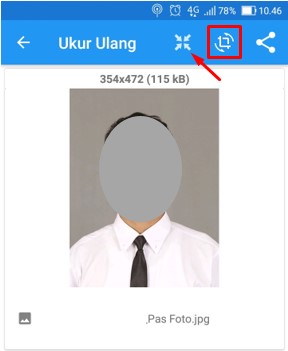 Mengubah Ukuran Pas Foto